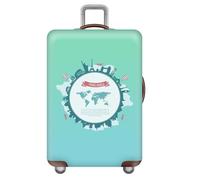 Avion Housse De Voyage,Motif Tour Du Monde Housse Protection Valise,Housse De Valise éLastique Pour Valises De 18 à 32 Pouces,Anti-PoussièRe Et Anti-Rayures Luggage Cover (Color 5,XL(29-32inch))