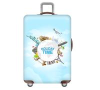 Avion Housse De Voyage,Motif Tour Du Monde Housse Protection Valise,Housse De Valise éLastique Pour Valises De 18 à 32 Pouces,Anti-PoussièRe Et Anti-Rayures Luggage Cover (Color 3,XL(29-32inch))