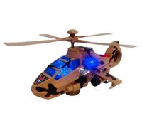 Avion Jouet avec Lumières Sons et Mouvement Mystère Bump & Go Hélicoptère Avion Jumbo Jet Jouet avec Mouvement Lumières Effet 3D Projecteur Avant Jouet Gunship Avion Grand Jouet