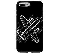 Avion Line Art Aircraft Enthusiast Airport Coque pour iPhone 7 Plus/8 Plus