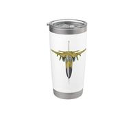 Avion militaire F-111 Aardvark - Vue de dessus Gobelet isotherme en acier inoxydable double paroi