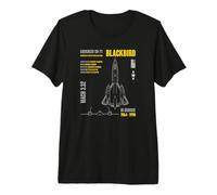 Avion Militaire Lockheed SR-71 Blackbird USAF T-Shirt Haut de Gamme