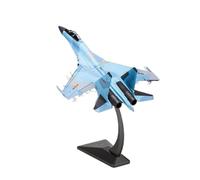 Avion Miniature Maquette d'avion De Chasse Su-35 en Alliage De Métal Bleu À L'échelle 1:48 Décoration D'intérieur Militaire Modèles Préfabriqués à l'échelle D'avions