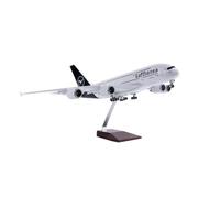 Avion Miniature Metal 1:160 pour Lufthansa A380 Avion De Ligne Modèle Airbus Simulation Assemblé Garçon Cadeau(No Light)