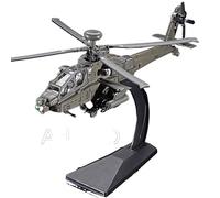 Avion Miniature Metal 1 64 Américain pour Combattant AH-64D Hélicoptère Jouet Modèle Simulation Éclairage Statique Décoration Jouet