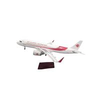 Avion Miniature Metal 1:80 pour Modèle d'avion De Ligne Air Algérie A320neo Produits Finis en Alliage Ornements Statiques(with Light)