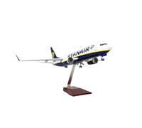 Avion Miniature Metal 1:85 pour Le Modèle d'avion De Ligne Ryanair 737 Assemblé Ornements De Collection pour Adultes avec Roues Et Lumières(No Light)