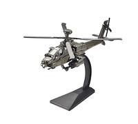 Avion Miniature Metal Ah-64 Apache Alliage Pratique pour Hélicoptère Modèle d'avion Modèle De Simulation Son Et Lumière Cadeau(with Foam Box)