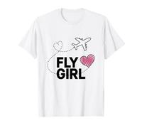 Avion Pilote Aviateur Aviation Jeune Fille Qui Vole T-Shirt