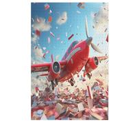 Avion Puzzle en Bois 1000 Pièces pour Adultes Et Enfants, Puzzles Impossible, Jeu De Patience Coloré, Jeu D'adresse pour Toute La Famille, À Partir De 12 Ans （78×53cm）