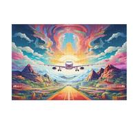 Avion Puzzles en Bois 1000 Pièces pour Adultes, Matériaux Recyclables De Qualité Supérieure Et Puzzle d'impression Haute Définition, Jeu en Famille,Cadeaux Amis. （75×50cm）