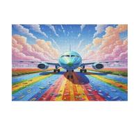 Avion Puzzles Puzzle De 1000 Pièces pour Adultes Et Enfants Puzzle Impossible Jouets en Bois Jeu Stimulant （75×50cm）