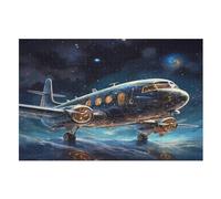 Avion Puzzles Puzzle De 1000 Pièces pour Adultes Et Enfants Puzzle Impossible Jouets en Bois Jeu Stimulant （75×50cm）