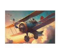 Avion Puzzles Puzzle De 1000 Pièces pour Adultes Et Enfants Puzzle Impossible Jouets en Bois Jeu Stimulant （75×50cm）