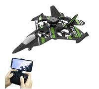 Avion RC VERT Chasseur télécommandé avec Caméra HD - Drone Évitement Obstacles 2.4 G Mousse EPP - Jouet Noël Enfants 14+