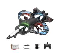 Avion Télécommandé,2,4 GHz Avion RC avec LED, Radiocommandé pour Enfants, Planeur Volant Jouet pour Enfants Adult Anniversaire Noël Fête Cadeaux,facile à piloter pour enfants, débutants (Bleu)