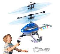 Avion Télécommandé, Drone Hélicoptère à Contrôle Gestuel avec LED, Jouet Aéronef Extérieur pour Offrant Une Expérience de Jeu Amusante pour Le Jardin Le Parc et Le