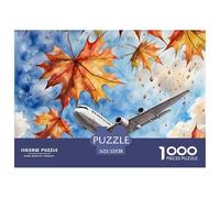 Avion Unique 1000 pièces Puzzle Ciel Plane Coloré Résolution d'énigmes défiant et Stimulant pour l'esprit Puzzles pour Adultes Puzzles - 100% Carton recyclé 100% Carton recyclé 52x38cm/1000pcs