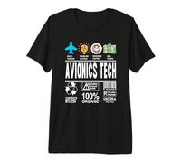 Avionics Tech Définition du Travail Compétences Café Voyage Sarcasme T-Shirt Haut de Gamme