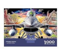 Avions d'attaque 1000 Pièces Jet de Chasse Puzzle pour Adultes Carton Résistant Anti-Stress Stimuler l'esprit pour Adolescents 14+ sans Reflets 70x50cm/1000pcs