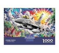 Avions d'attaque 1000 Pièces Le Puzzle Vue aérienne Dynamique sur la Ville - Carton Épais Et Durable & Puzzle Art 52x38cm/1000pcs Puzzle Très Difficile