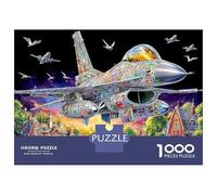 Avions d'attaque Jigsaw Puzzle Jeu De Décompression 1000 Pièces Village Puzzles Art Déco Idées Cadeaux pour Adultes Et Enfants À Partir De 14 Ans 38x26cm/1000pcs