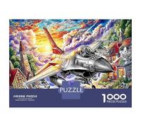 Avions d'attaque Jigsaw Puzzle Jeu De Famille 1000 Pièces Village Puzzle Jouet Éduchatif Idées Cadeaux pour Adultes Et Enfants À Partir De 12 Ans 70x50cm/1000pcs