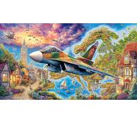Avions d'attaque Puzzle pour Adultes 1000 pièces - Jeu Amusant & Stimulant Papier recyclé Idée Cadeau pour la Maison 38x26/1000pcs