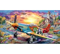 Avions d'attaque Puzzle pour Adultes 1000 pièces - Jeu Amusant & Stimulant Papier recyclé Idée Cadeau pour la Maison 38x26/1000pcs