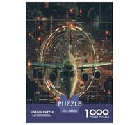Avions de Chasse Puzzle 1000 Pièces Cadeau Unique Jeu Éduchatif Challenge Toy À De Qualité Supérieure Peinture Art pour Adultes Et Enfants À Partir De 12 Ans 38x26cm/1000pcs