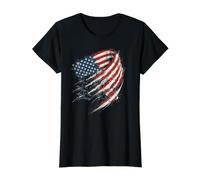 Avions de Chasse sur Fond de Drapeau américain T-Shirt Graphique avec Valeur