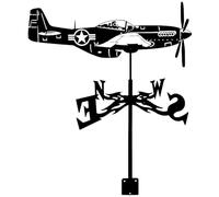 Avions de combat vintage en alliage de durabilité, indicateurs de direction du vent pour décoration de jardin extérieur, avion de combat, décoration de jardin