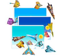 Avions en papier pour | Kit de papier pré-froissé Livre d'avion, activités éducatives d'apprentissage d'âge préscolaire pour le développement Divertissement Petits Anniversaire