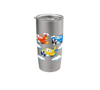 Avions mignons de dessin animé volant avion coloré enfants Gobelet isotherme en acier inoxydable double paroi