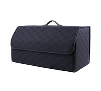 AVIRAA Sacs pour Coffre De Voiture Cuir Rangements pour Coffre pour Audi A6Saloon（ MK C6） A6 SaloonC7 A6Saloon C8 A6 WagonC7 Boîte Rangement Voiture Pliante Accessoires Auto, Black XL