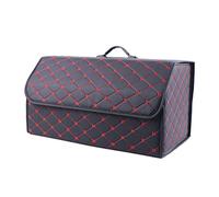 AVIRAA Sacs pour Coffre De Voiture Cuir Rangements pour Coffre pour Mercedes Benz R SLC SLK SL S Class V Class Boîte Rangement Voiture Pliante Accessoires Auto, Black Red XL