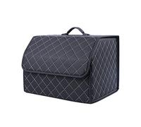 AVIRAA Sacs pour Coffre De Voiture Cuir Rangements pour Coffre pour Mercedes Benz R SLC SLK SL S Class V Class Boîte Rangement Voiture Pliante Accessoires Auto, Black Beige L