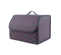 AVIRAA Sacs pour Coffre De Voiture Cuir Rangements pour Coffre pour Mercedes Benz R SLC SLK SL S Class V Class Boîte Rangement Voiture Pliante Accessoires Auto, Black Red L