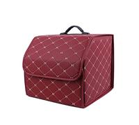 AVIRAA Sacs pour Coffre De Voiture Cuir Rangements pour Coffre pour Mercedes Benz V-Class V220d V250d V300d L Boîte Rangement Voiture Pliante Accessoires Auto, Wine Red M