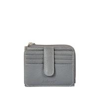 AVIREX Ligne Houston en cuir porte-cartes de crédit Portefeuille en cuir de vache, avec protection RFID. Compact, fonctionnel, pratique. Dimensions fermé : 11,5 x 9,0 x 2,0 cm., gris, Dimensione