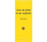 Avis de faits et de méfaits Norma Cole (Auteur), Jean Daive (Traduction)