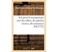 Avis pour le transport par mer des arbres, des plantes vivaces, des semences