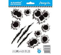 Avisa Autocollant AutoTattoo Shotgun traces+monster - 14,7x14x7cm