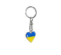 Avisa Porte-clés en acier inoxydable - 'coeur en résine' Ukraine