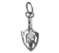 Avisa Porte-clés en acier inoxydable - 'Skull' (Argent)
