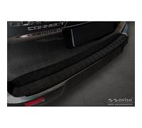 Avisa Protection de seuil arrière en aluminium noir mat compatible avec Ford Tourneo Connect/Transit Connect 2014-2017 & FL 2017-2022 'Riffled Plate'