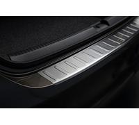 Avisa Protection de seuil arrière inox compatible avec Audi A4 B8 Avant 2008-2012 'Ribs', argent