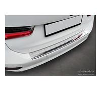 Avisa Protection de seuil arrière inox compatible avec BMW Série 3 G21 Touring 2019-2022 'Ribs'