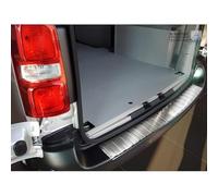 Avisa Protection de seuil arrière inox compatible avec Citroën Jumpy & Peugeot Expert 2016- 'Ribs', Silver