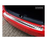 Avisa Protection de seuil arrière inox compatible avec Mercedes Classe-A W177 2018- 'Ribs', Argent
